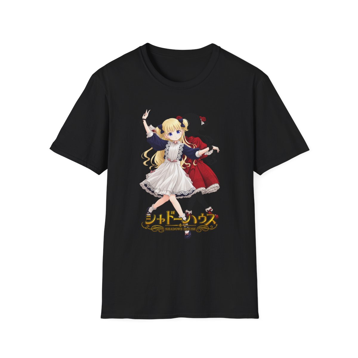 Anime Maid Duo Graphic T-Shirt | Shadow House Anime Merch - alternate angle 2, merchandise