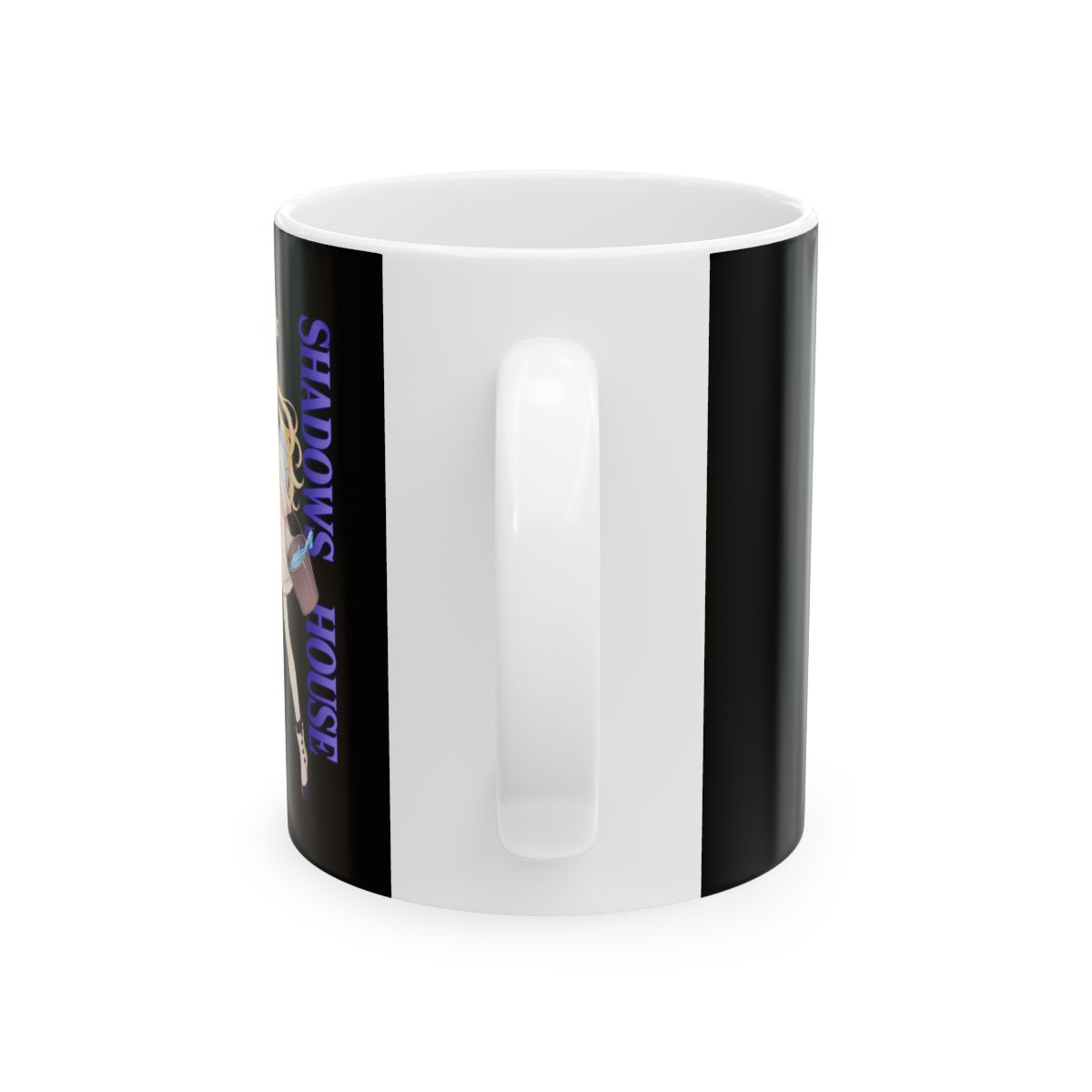 Black Stripe “Smore Smooches” Ceramic Mug | Shadow House Anime Merch - alternate angle 2, merchandise